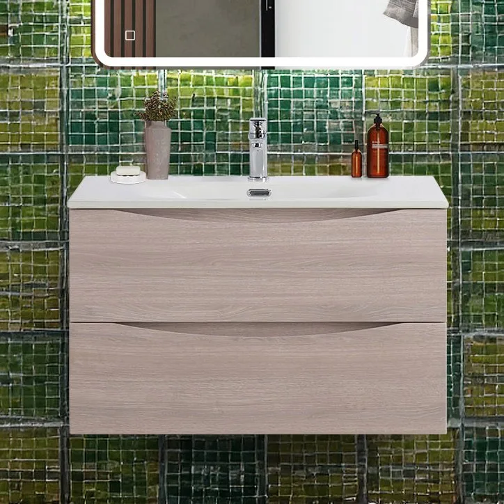 Тумба под раковину без столешницы BelBagno Marino-cer-n 80 подвесная, rovere grigio Sancos — официальный сайт