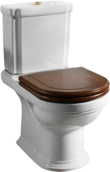 Унитаз-компакт напольный Villeroy & Boch Hommage 666210R1 772116R1 альпийский белый, орех