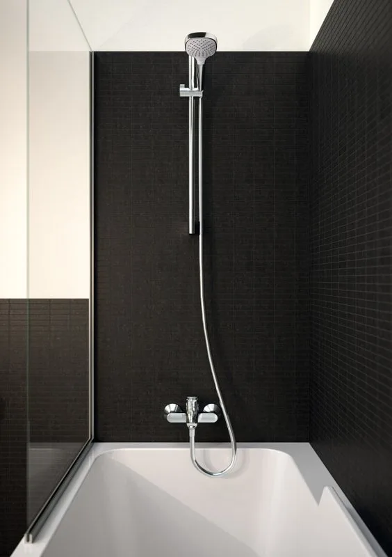 Смеситель для ванны с душем Hansgrohe Logis 71400000, + Душевой гарнитур Hansgrohe Crometta 100 Mult Sancos — официальный сайт