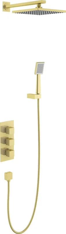 Душевой комплект Timo Tetra-Thermo SX-0179/17SM, С ВНУТРЕННЕЙ ЧАСТЬЮ, с термостатом, золото Sancos — официальный сайт