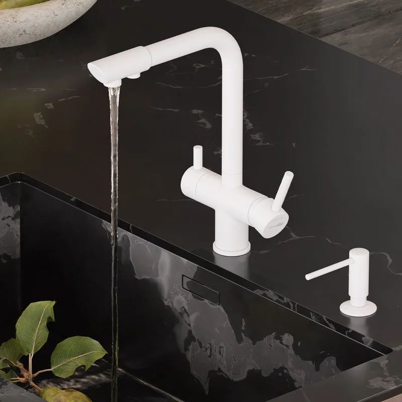 Смеситель для кухни Wasserkraft A8357 белый матовый Sancos — официальный сайт
