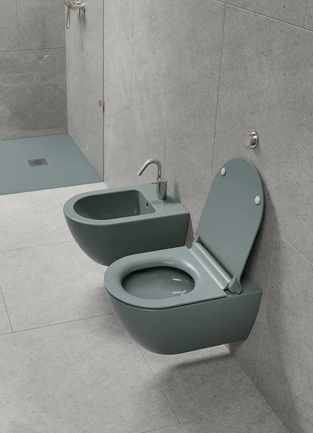 Унитаз подвесной GSI Pura 8815, с микролифтом, agave matte Sancos — официальный сайт