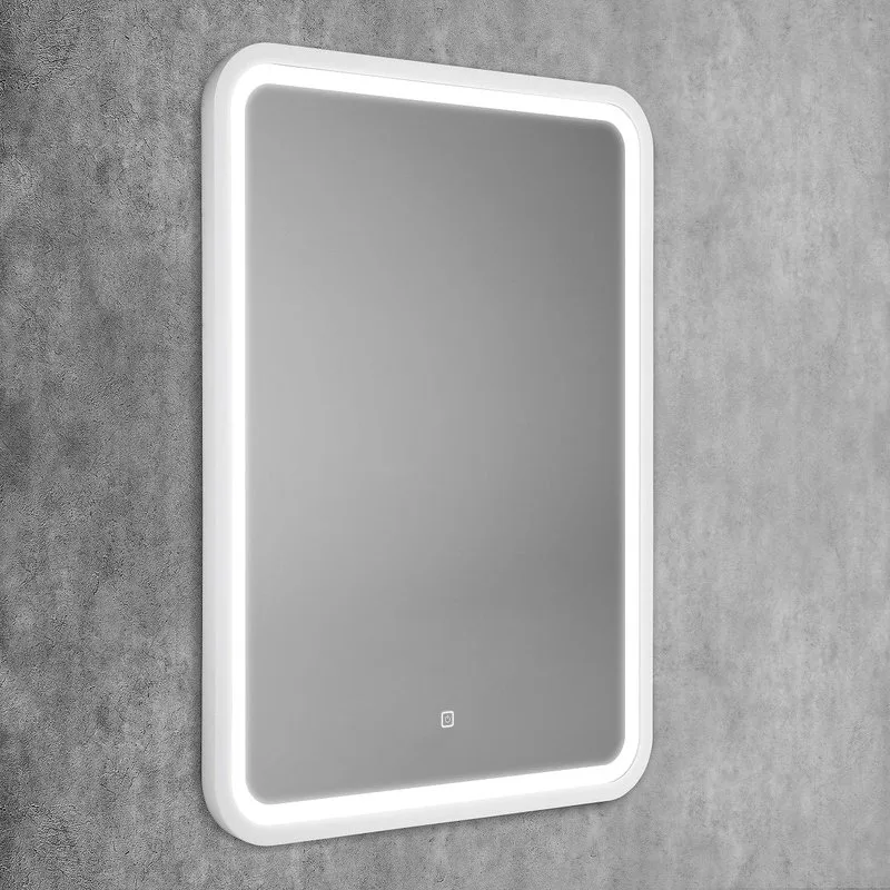 Зеркало Art&Max Genova White 60х80 белое, с LED-подсветкой, 6000К Sancos — официальный сайт