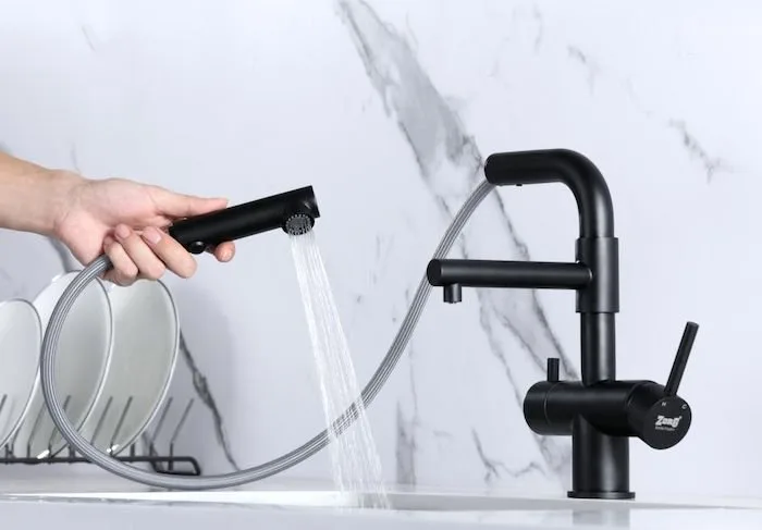 Смеситель для кухни Zorg Sanitary SZR-3216 Grafit графит Sancos — официальный сайт