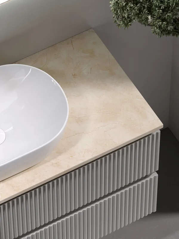 Тумба с раковиной Sancos Snob R 100 см, beige soft, столешница бежевая, раковина CN5010 Sancos — официальный сайт