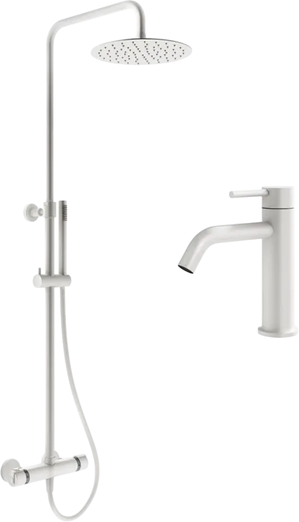Комплект для ванной Plumberia Selection Ixo KITXO6302BO53 белый матовый Sancos — официальный сайт