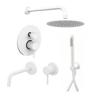 Комплект для ванной Paffoni Light KITLIG018BO006 С ВНУТРЕННЕЙ ЧАСТЬЮ, белый матовый Sancos — официальный сайт