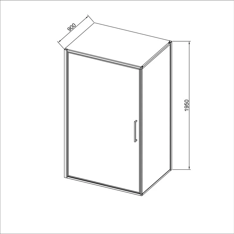 Душевой уголок Vincea Slim VSR-4SLP9010CLB 100х90 см, профиль матовый черный, стекло прозрачное Sancos — официальный сайт