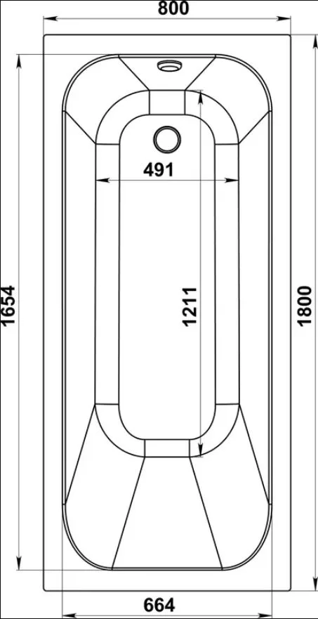 Акриловая ванна Jacob Delafon Trocadero E6D355RU-00 180x80 см, пристенная, белая Sancos — официальный сайт