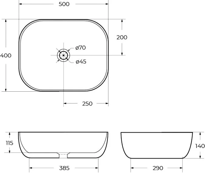 Накладная раковина BelBagno BB1302 Sancos — официальный сайт