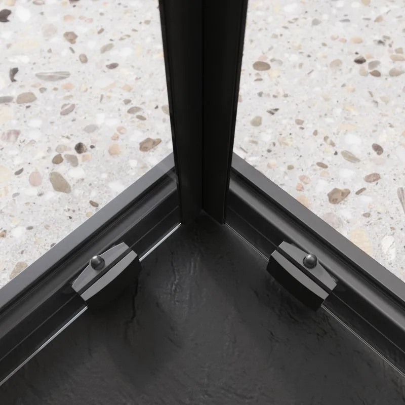 Душевой уголок BelBagno Luce A-2-90-C-NERO 90x90, профиль матовый черный, стекло прозрачное Sancos — официальный сайт