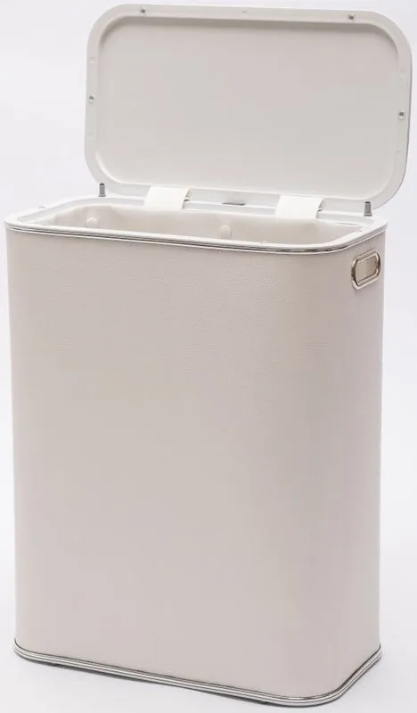 Корзина для белья Geralis KHWH-B белая, хром, стандартная Sancos — официальный сайт