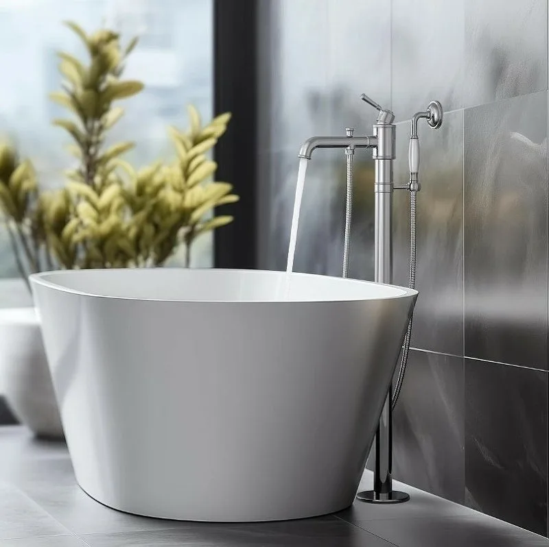 Напольный смеситель для ванны с душем AQUATEK Классик AQ1545CR, С ВНУТРЕННЕЙ ЧАСТЬЮ, хром Sancos — официальный сайт