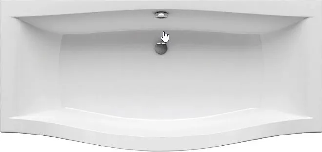 Акриловая ванна Ravak Magnolia C601000000 без опоры 180x75 см, пристенная, белая Sancos — официальный сайт