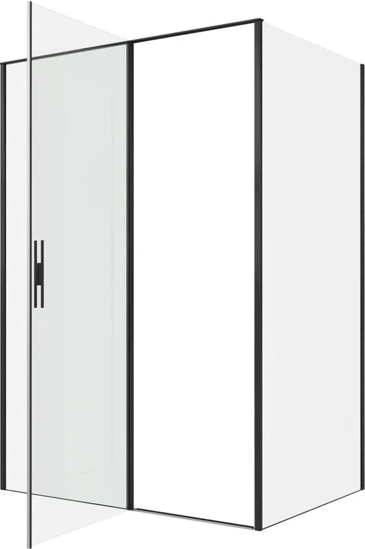 Душевой уголок Allen Brau Priority 140x100, профиль черный браш, стекло прозрачное Sancos — официальный сайт