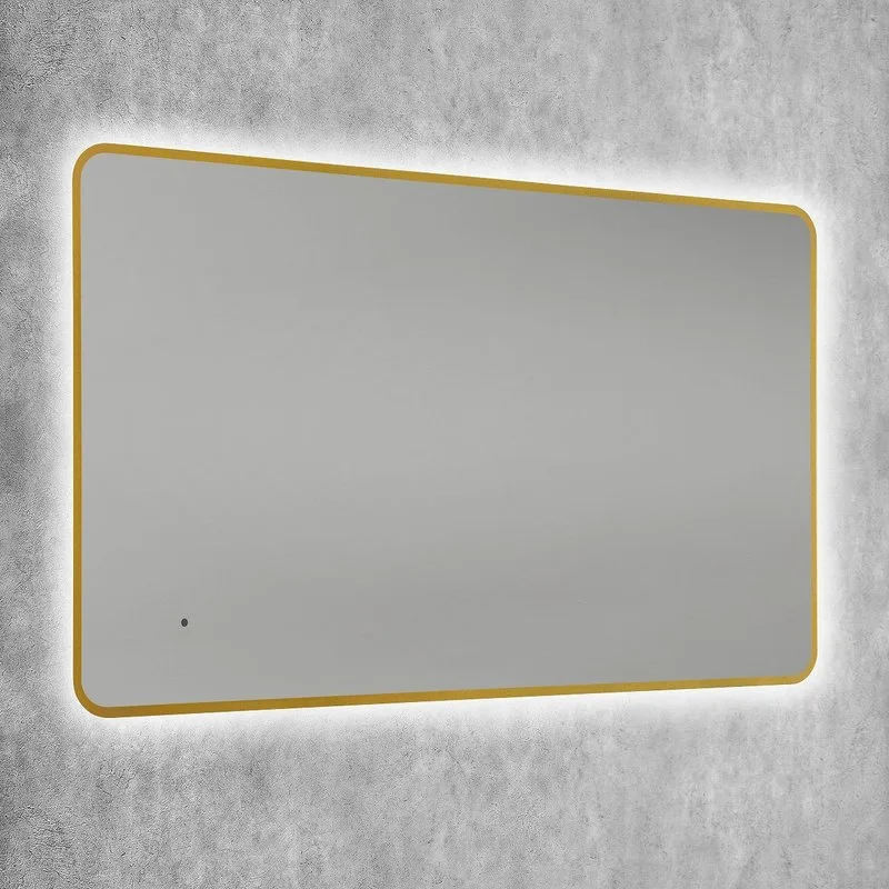 Зеркало Art&Max Siena S 60х100 золото, с LED-подсветкой, 6000К Sancos — официальный сайт