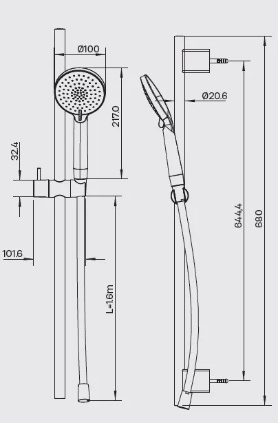Душевой гарнитур Splendy Sense R SR20958R1001CR, хром Sancos — официальный сайт
