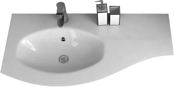 Мебельная раковина Cezares 50153 104х52 L bianco