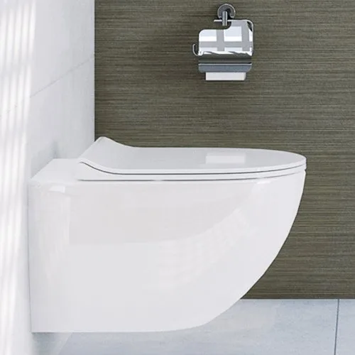 Унитаз подвесной VitrA Sento 7748B003-0075 сиденье 130-003-009 с микролифтом, безободковый, белый Sancos — официальный сайт