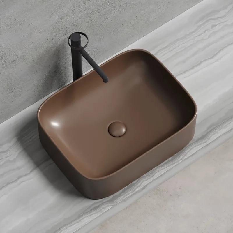 Накладная раковина Ceramicanova Element CN6052MDB темно-коричневая матовая Sancos — официальный сайт