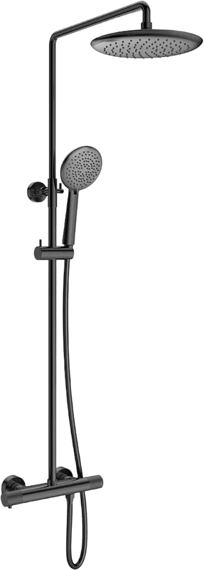 Душевая стойка Vincea Desire VSFS-1D0TGM, с термостатом, вороненая сталь Sancos — официальный сайт