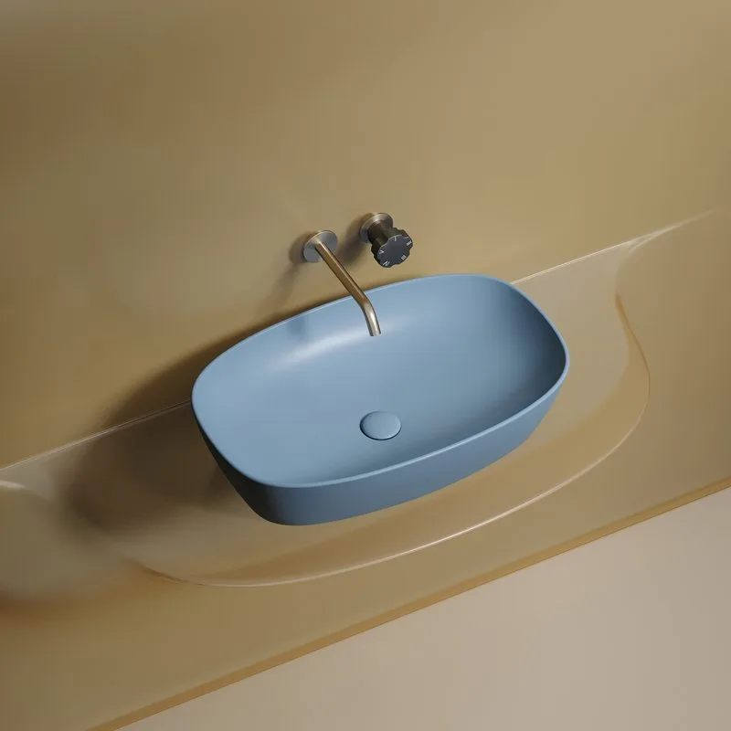 Накладная раковина Ceramicanova Element CN6049ML голубая матовая Sancos — официальный сайт