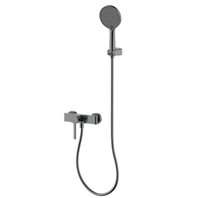Смеситель для душа с душевым гарнитуром, метал Gun metal, AQUAme Asti AQM6413GM Sancos — официальный сайт