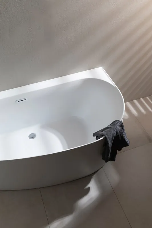 Акриловая ванна Allen Brau Priority 5 L 160x80 см, левая, пристенная, белая, асимметричная, на ножка Sancos — официальный сайт