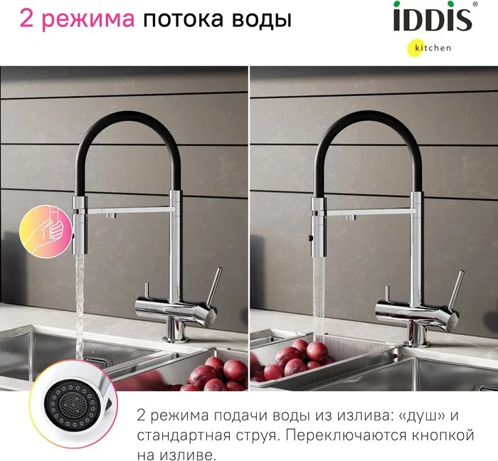 Смеситель для кухни IDDIS Ace ACESBFFi05 хром, с гибким изливом Sancos — официальный сайт
