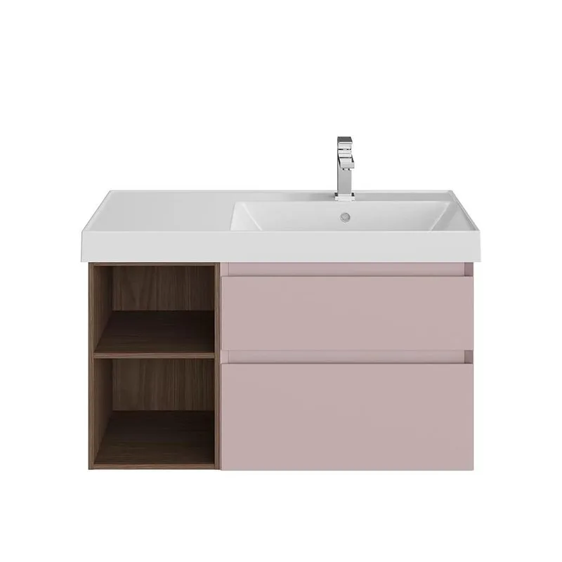 Тумба под раковину без столешницы KERAMA MARAZZI Cubo 90, правая подвесная, с ящиками и полкой, маль Sancos — официальный сайт