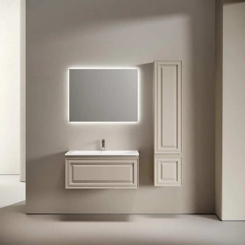 Тумба с раковиной Sancos Very 90 подвесная, beige soft, раковина СN7019 Sancos — официальный сайт
