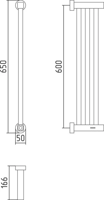 Полотенцесушитель электрический Сунержа Хорда 4.0 60x16,6 черный Sancos — официальный сайт