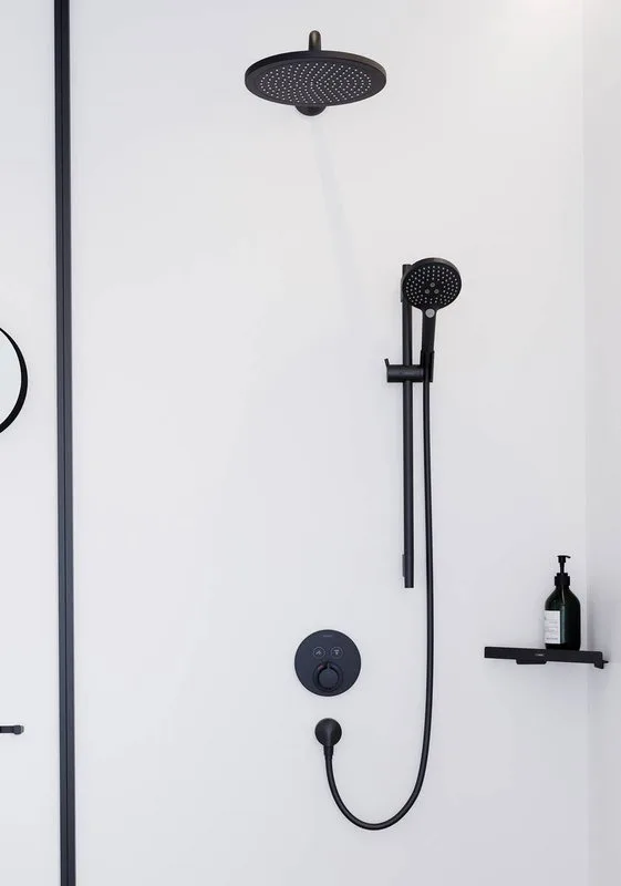 Душевая лейка Hansgrohe Raindance Select S 26530670 матовая черная Sancos — официальный сайт