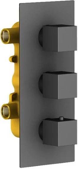 Душевой комплект Timo Tetra-Thermo SX-0199/03SM, черный, С ВНУТРЕННЕЙ ЧАСТЬЮ Sancos — официальный сайт