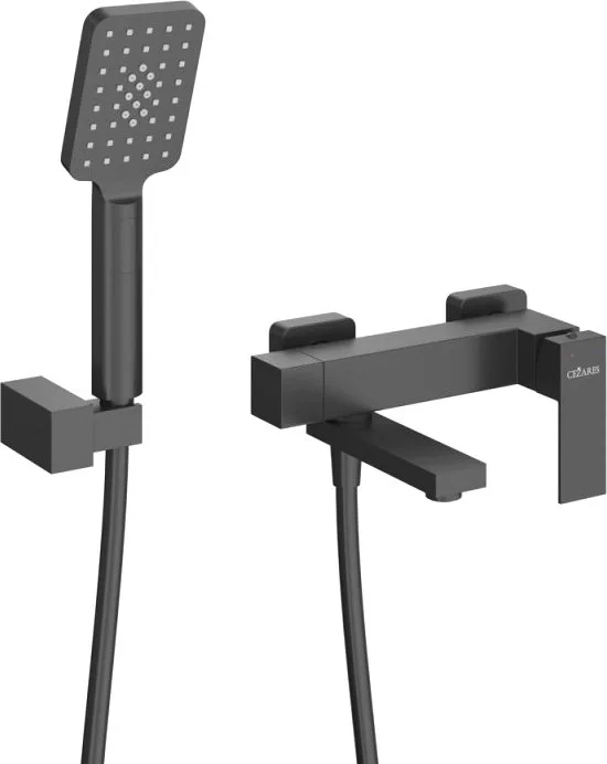Смеситель для ванны с душем Cezares Slider SLIDER-VD-NOP, матовый черный Sancos — официальный сайт