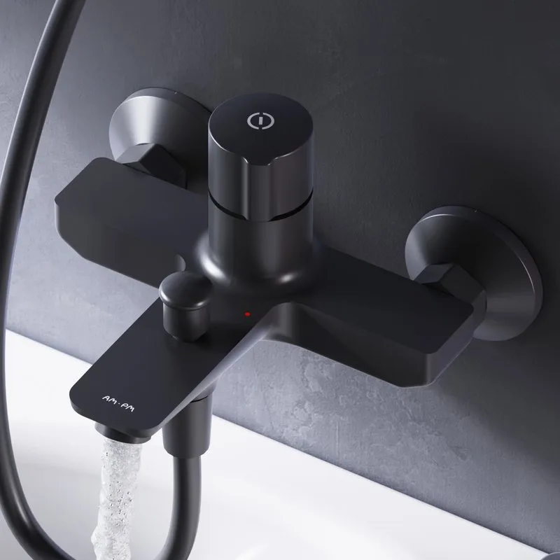 Смеситель для ванны с душем AM.PM X-Joy TouchReel F85A10522, черный Sancos — официальный сайт
