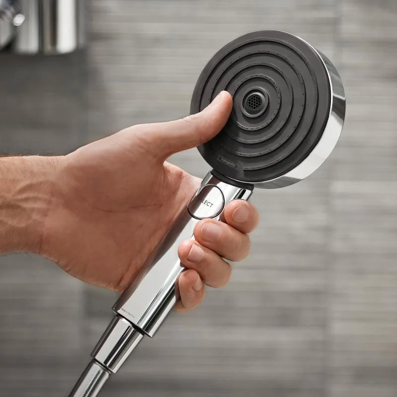 Душевая лейка Hansgrohe Pulsify Select 105 3jet 24101000 хром Sancos — официальный сайт