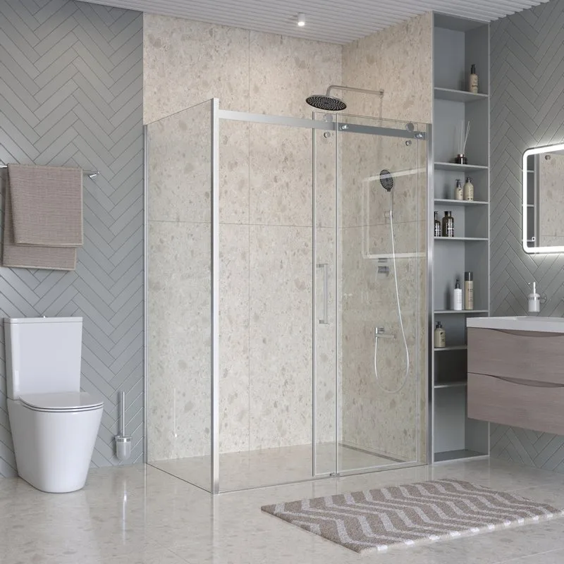 Душевой уголок BelBagno Marino 2 AH-1-150/90-C-Cr 150x90, профиль хром, стекло прозрачное Sancos — официальный сайт