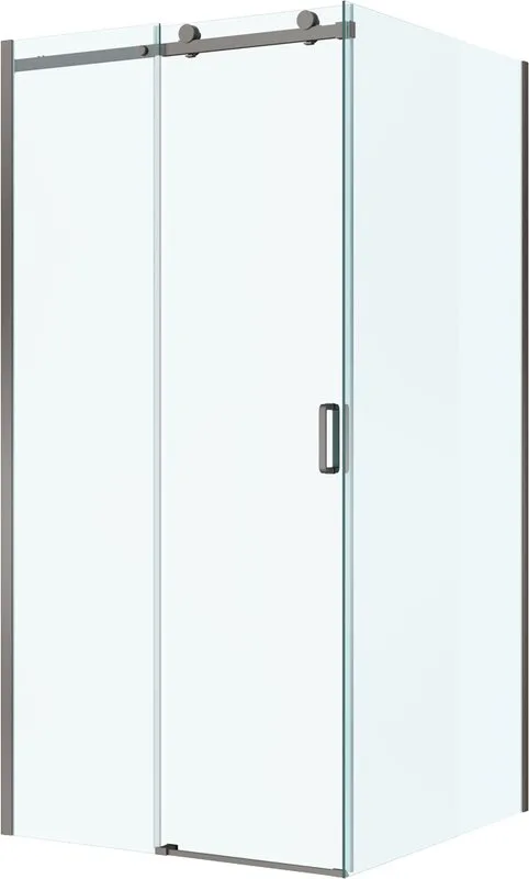 Душевой уголок BelBagno Soft Close-2 A-1-100-C-GM профиль оружейная сталь Sancos — официальный сайт