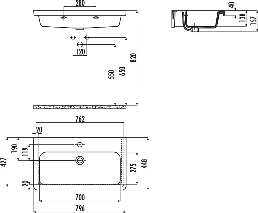 Мебельная раковина Creavit Ipek IP080-00CB00E-0000 белая глянцевая Sancos — официальный сайт