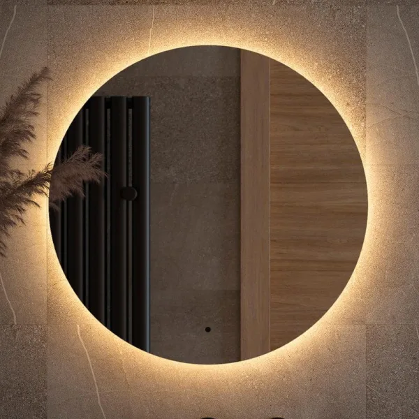 Зеркало круглое Defesto Opti DF 2854R 70 с LED-подсветкой, 3000К, инфракрасный выключатель