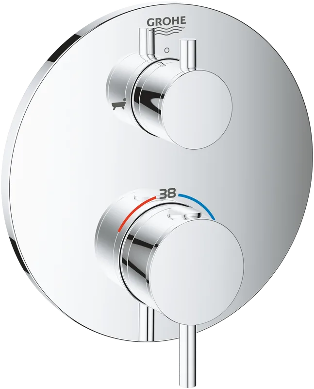 Термостатический смеситель встраиваемый Grohe Atrio 24138003 для ванны с душем, хром Sancos — официальный сайт