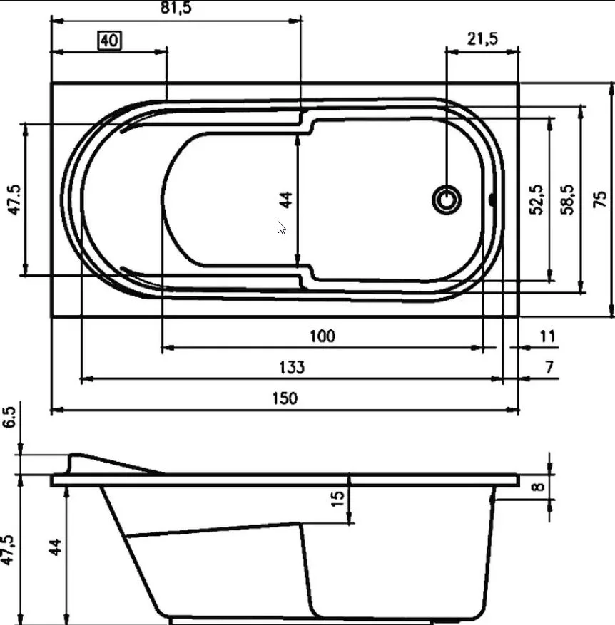 Акриловая ванна Riho Columbia B002001005 без опоры 150x75 см, пристенная, белая Sancos — официальный сайт