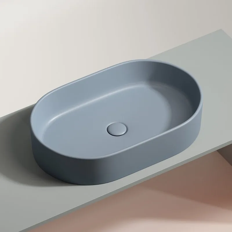 Накладная раковина Ceramicanova Element CN6048MHL серо-голубая матовая Sancos — официальный сайт