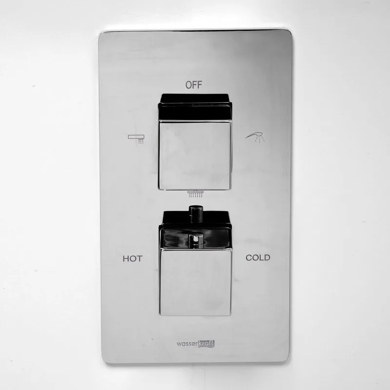 Термостатический смеситель встраиваемый Wasserkraft Alme 1544 Termo С ВНУТРЕННЕЙ ЧАСТЬЮ, для ванны с Sancos — официальный сайт