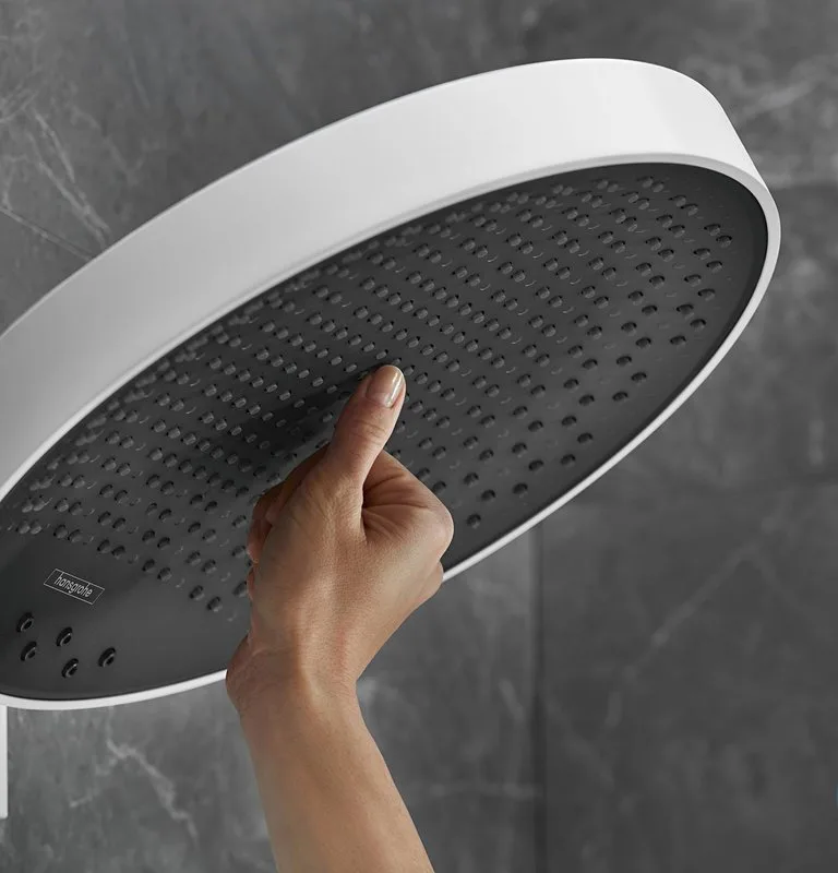 Верхний душ Hansgrohe Rainfinity 26232700 Sancos — официальный сайт