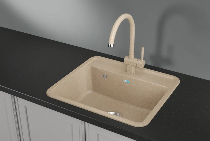 Мойка кухонная Granula Standart 5601, бежевый Sancos — официальный сайт