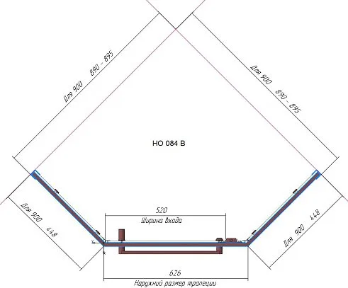 Душевой уголок RGW Hotel HO-084-W 90x90x195 см, профиль белый, стекло матовое Sancos — официальный сайт