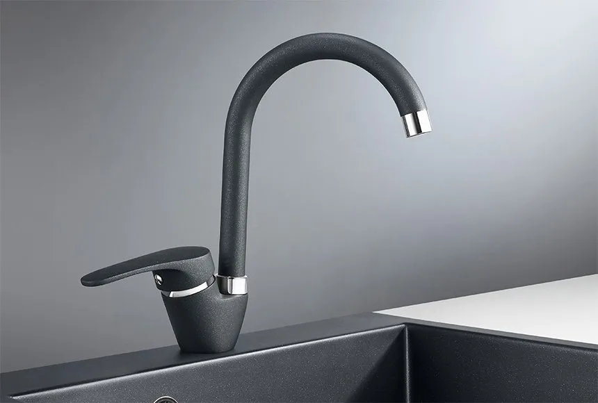 Смеситель для кухни Granula 1024, шварц Sancos — официальный сайт