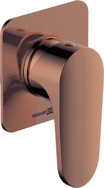 Встраиваемый смеситель Wasserkraft Asphe 7751 С ВНУТРЕННЕЙ ЧАСТЬЮ, розовое золото P